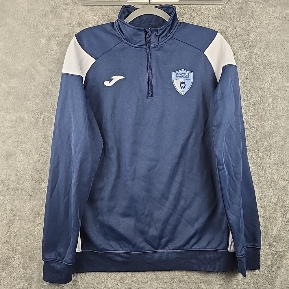 Joma Invictus Football Club Soccer 1/4‎ Zip Pullover Men's Sz Medium Navy Blue